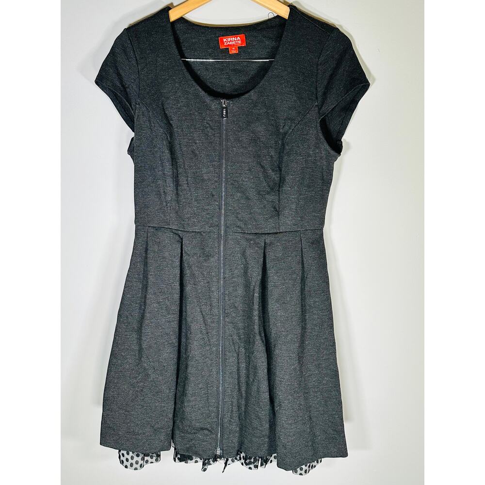 Kirna Zabete Charcoal Skater Style Dress Women's Size 12